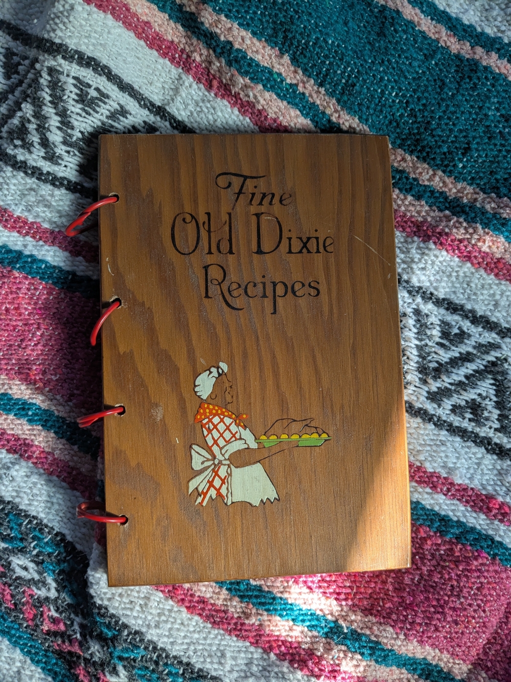 Old Dixie Recipes Wooden Cover  Book